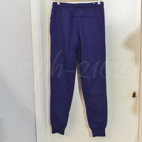 Puma Men's Fleece Jogger Pants Navy - Picture 4 of 10